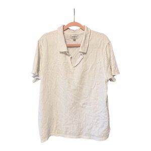 Goodfellow & Co White Collared V-Neck Shirt